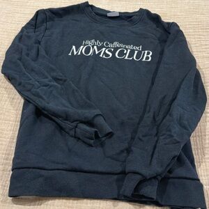 Black Crew Neck Sweater - Moms Club Design